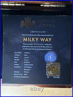 2022 Niue Universe Milky Way 2oz Silver Antiqued Coin