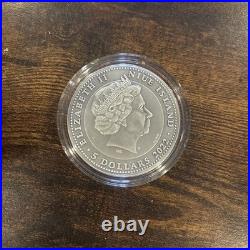 2022 Niue Venetian Mask II 2oz Antiqued, Diamond. 999 Silver Coin 5$ /500