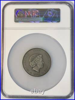 2022 Niue Wild Scenery High Relief 2 Oz Silver Coin NGC MS70 Antiqued