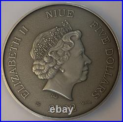 2022 Niue Wild Scenery High Relief 2 Oz Silver Coin NGC MS70 Antiqued