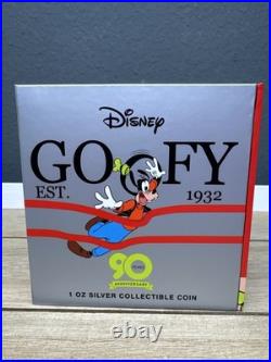 2022 Proof Niue Colorized Disney Goofy 90th Anniversary 1 oz. 999 Silver Coin 2022 Proof Niue Colorized Disney Goofy 90th Anniversary 1 oz. 999 Silver Coin