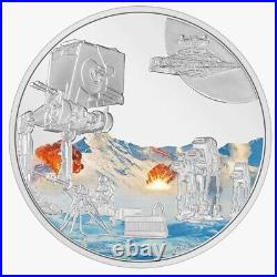 2022 Star Wars Battle Scenes Hoth 3oz. 999 Silver Coin / New Zealand Mint