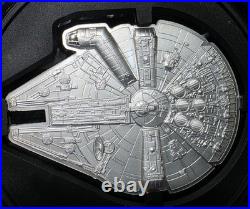 2022 Star Wars Millennium Falcon Shaped 3oz Silver Coin (NIUE) #2983/3000