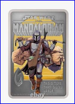 2022 Star Wars The Mandalorian THE MANDALORIAN 1 oz silver poster bar coin 2022 Star Wars The Mandalorian THE MANDALORIAN 1 oz silver poster bar coin