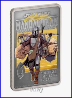 2022 Star Wars The Mandalorian THE MANDALORIAN 1 oz silver poster bar coin 2022 Star Wars The Mandalorian THE MANDALORIAN 1 oz silver poster bar coin