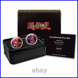 2022 Yu-Gi-Oh! YAMI YUGI & DARK MAGICIAN 2 x 1oz Silver Coin Set $2 Niue