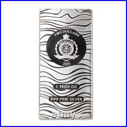 2023-1 Oz Niue Silver Mandalorian Beskar Bar Coin by the New Zealand Mint Brilli