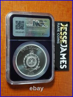 2023 $2 Niue Silver Marvel Comics Spider-man Ngc Ms70 1 Troy Ounce. 999 Fine