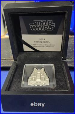 2023 $2 Niue Star Wars Snowspeeder 1 oz Silver Coin in OGP