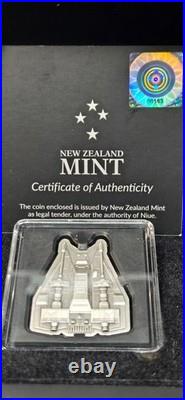 2023 $2 Niue Star Wars Snowspeeder 1 oz Silver Coin in OGP