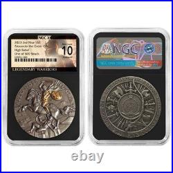 2023 Alexander the Great 2 oz High Relief Silver Antiqued & Gold Gilded