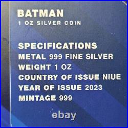 2023 Batman Day DC Comics 1 oz Fine Silver Antique Colored Collectible Coin