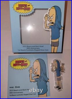 2023 Beavis and Butt-Head 30th Annv, 1oz Silver Beavis Cornholio