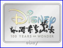 2023 Disney 100 Years of Wonder Mickey Mouse & Friends 1 oz Silver Coin Bar