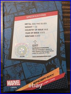 2023 Marvel Spider-Man Niue 1oz Silver Colorized Coin Ultra Low Mintage 2023 2023 Marvel Spider-Man Niue 1oz Silver Colorized Coin Ultra Low Mintage 2023