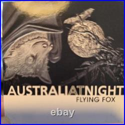2023 NIUE Australia at Night Flying Fox 1 oz Silver Black Proof Coin