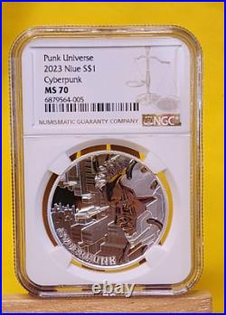 2023 NIUE Cyberpunk The Punk Universe 1 oz Silver CoinNGC MS70 2023 NIUE Cyberpunk The Punk Universe 1 oz Silver CoinNGC MS70