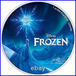 2023 NIUE FROZEN 10TH ANNIVERSARY 1 troy oz Silver Proof/Coloured Round