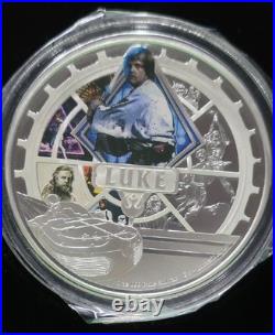 2023 NIUE New Zealand Star Wars Luke Skywalker 3 oz. 999 Silver Coin #581/999