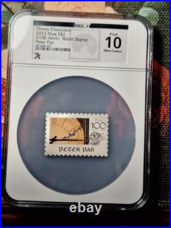 2023 NIUE S$2 Silver Proof10 Ultra Çameo WORLD STAMP SILVER OZ FREE Shipping