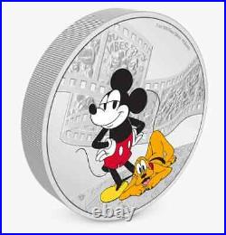 2023 NIue 3 oz Silver Proof Silver Proof Mickey and Friends Pluto Mintage 1000