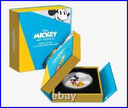 2023 NIue 3 oz Silver Proof Silver Proof Mickey and Friends Pluto Mintage 1000