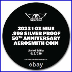 2023 Niue 1 oz Silver $2 Aerosmith 50th Anniversary Proof 2023 Niue 1 oz Silver $2 Aerosmith 50th Anniversary Proof