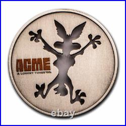 2023 Niue 1 oz Silver $2 Looney Tunes Wile E. Coyote vs. Acme