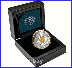 2023 Niue 1 oz Silver Proof King Charles III Coronation Crown with24k Gold