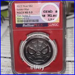 2023 Niue 1 oz Silver Spider-Man Bullion Plus Film series 2 NGCX MS9.9 W Script
