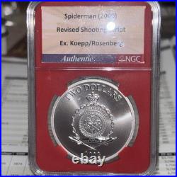 2023 Niue 1 oz Silver Spider-Man Bullion Plus Film series 2 NGCX MS9.9 W Script