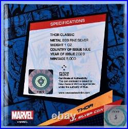 2023 Niue $2 1oz Silver Marvel Thor Proof Coin