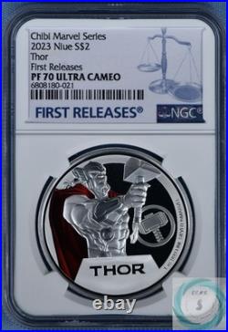 2023 Niue $2 1oz Silver Thor NGC PF70 UC First Releases Proof Coin 2023 Niue $2 1oz Silver Thor NGC PF70 UC First Releases Proof Coin