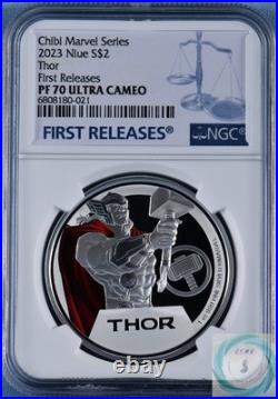 2023 Niue $2 1oz Silver Thor NGC PF70 UC First Releases Proof Coin 2023 Niue $2 1oz Silver Thor NGC PF70 UC First Releases Proof Coin