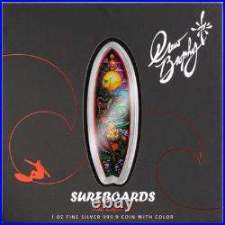 2023 Niue $2 Surfboard The Enforcer Drew Brophy 1 oz. 9999 Silver Proof Coin