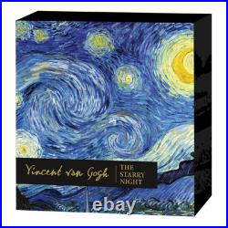 2023 Niue $2 VAN GOGH STARRY NIGHT 2oz 999 SILVER Coin withCOA, Box & Capsule