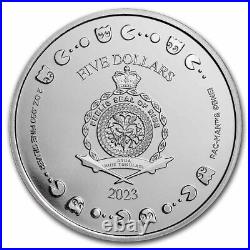 2023 Niue 2 oz Ag $5 PAC-MAN Circular Maze Colorized Proof Coin SKU#254302