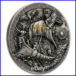 2023 Niue 2 oz Antique Silver Argonauts Argo Ship