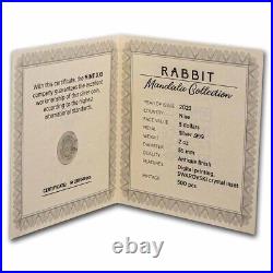 2023 Niue 2 oz Antique Silver Mandala Collection Rabbit SKU#270529