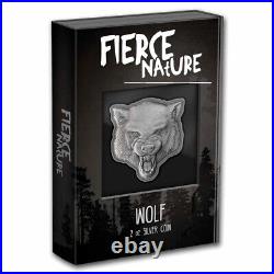2023 Niue 2 oz Silver $5 Fierce Nature Wolf