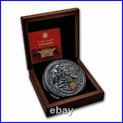 2023 Niue 2 oz Silver Antique Shaolin Kung Fu Dragon SKU#272440