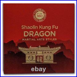 2023 Niue 2 oz Silver Antique Shaolin Kung Fu Dragon SKU#272440