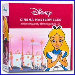 2023 Niue 3 oz Ag $10 Disney Masterpieces Alice in Wonderland SKU#279029