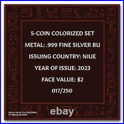2023 Niue 5-coin 1 oz Ag $2 Yu-Gi-Oh! Exodia (with Tin & COA) SKU#278118