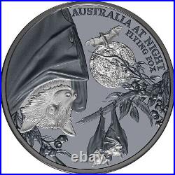 2023 Niue Australia at Night Flying Fox 1 oz Silver Coin with Mintage of 1000