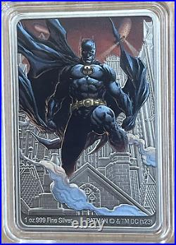 2023 Niue BATMAN 1 oz Colorized Silver DC Comics Batman Day Mintage 999 SOLD OUT