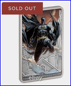 2023 Niue BATMAN 1 oz Colorized Silver DC Comics Batman Day Mintage 999 SOLD OUT