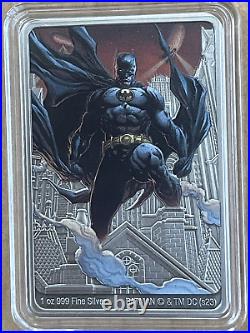 2023 Niue BATMAN 1 oz Colorized Silver DC Comics Batman Day Mintage 999 SOLD OUT