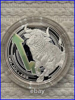 2023 Niue Bull and Bear Markets 1oz Silver Digitally Printed Coin 2023 Niue Bull and Bear Markets 1oz Silver Digitally Printed Coin