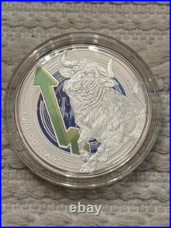 2023 Niue Bull and Bear Markets 1oz Silver Digitally Printed Coin 2023 Niue Bull and Bear Markets 1oz Silver Digitally Printed Coin